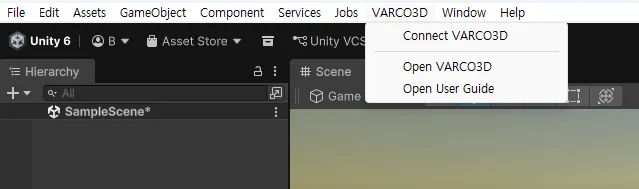 Confirm the plugin appears in the top menu bar