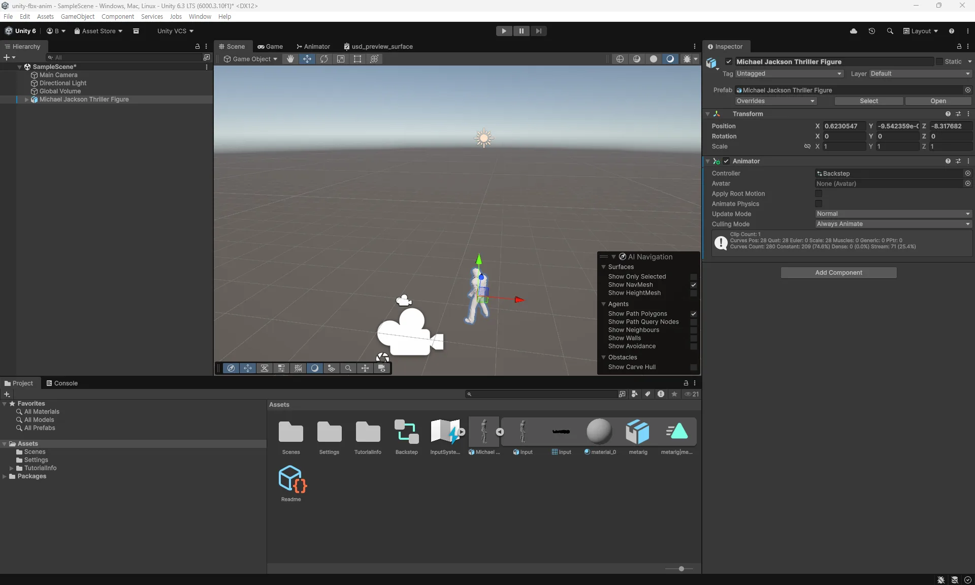 Animator Controller가 Controller 필드에 할당된 Animator 컴포넌트