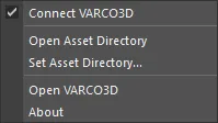 Open Asset Directory / Set Asset Directory 메뉴