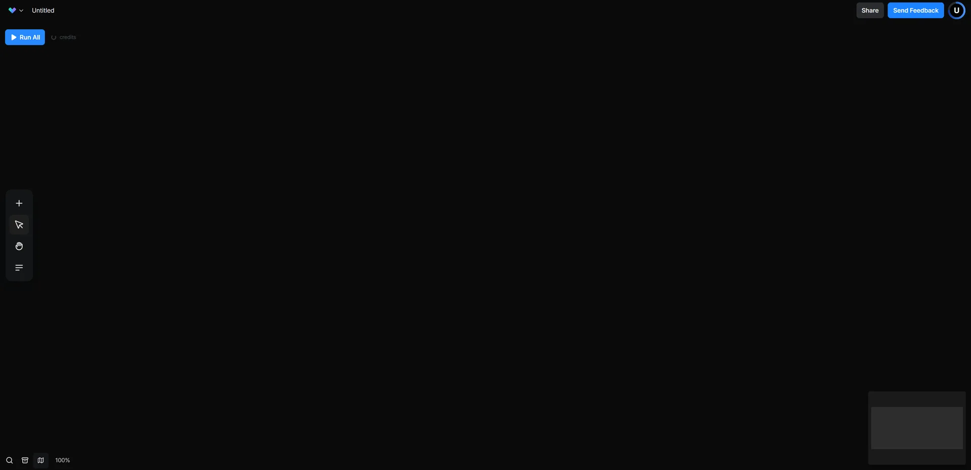 An empty Custom Workflow is Open